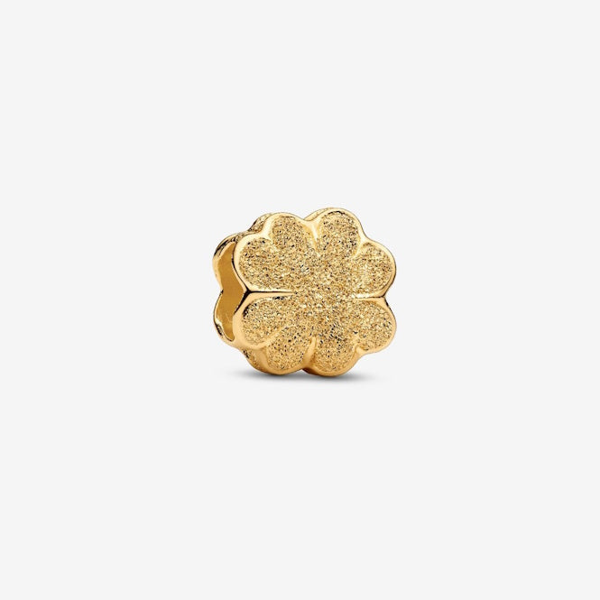 Gold Textured Clover Mini Charms