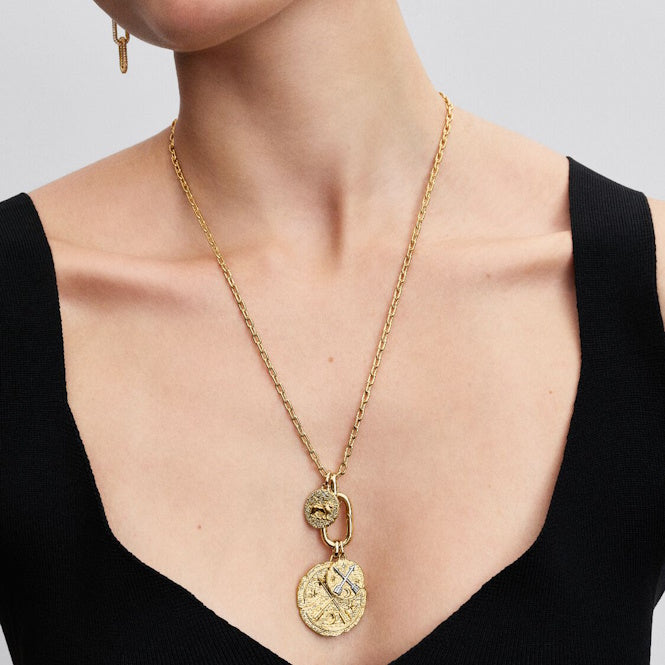 ME Gold Crossing Arrows Medallion Charms