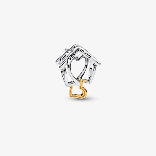 Pandora Gold Home & Heart Charms