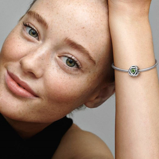 August Birthstone Eternity Circle Charms