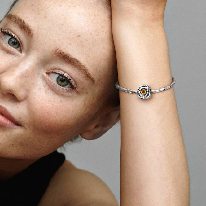 November Birthstone Eternity Circle Charms