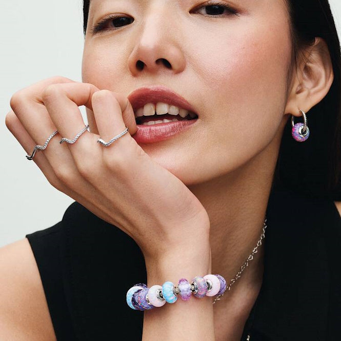 Opalescent Pink Charms