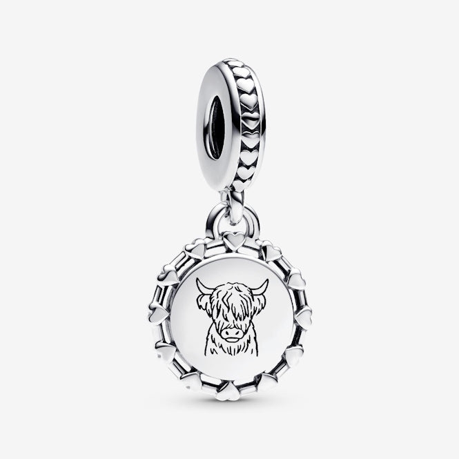 Engravable Scottish Cow Dangle Charms