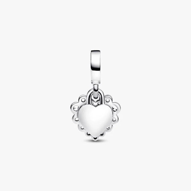 Sparkling Heart Double Dangle Charms