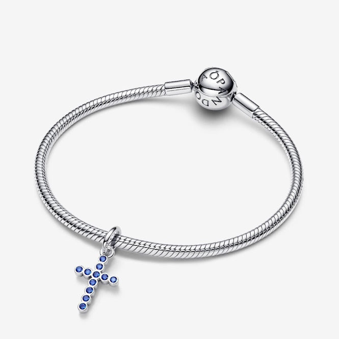 Blue Cross Dangle Charms