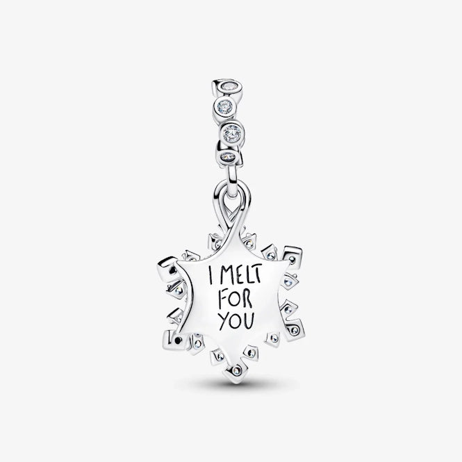 Opalescent Snowflake Double Dangle Charms