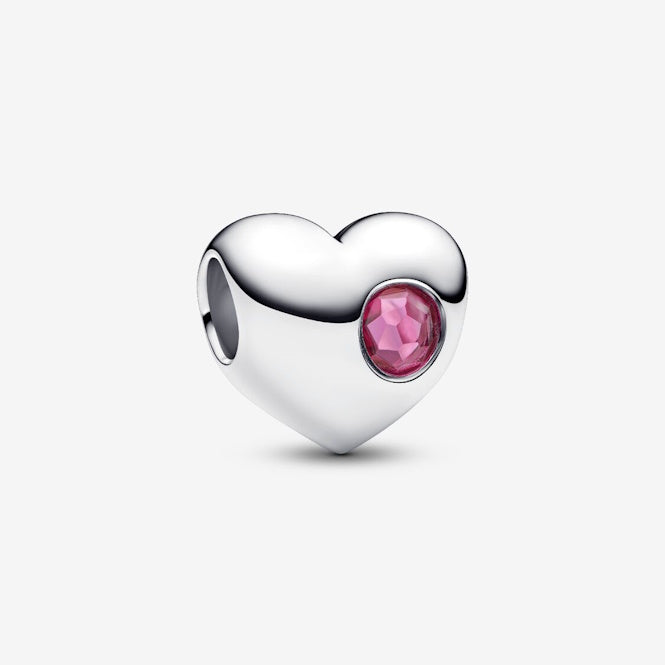 Engravable October Birthstone Heart Charms
