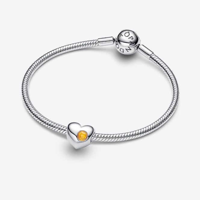 Engravable November Birthstone Heart Charms