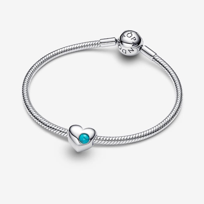 Engravable December Birthstone Heart Charms