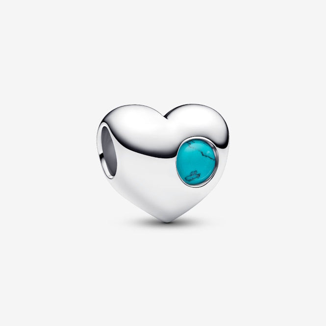 Engravable December Birthstone Heart Charms