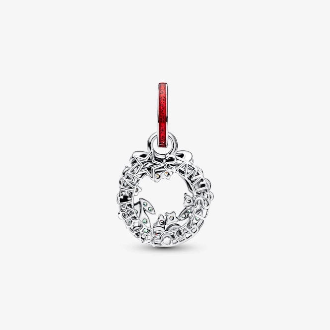 Holiday Wreath Double Dangle Charms