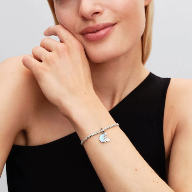 Crescent Moon Double Dangle Charm