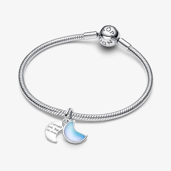 Crescent Moon Double Dangle Charm