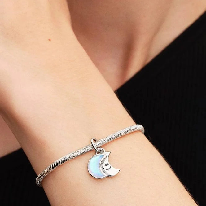 Crescent Moon Double Dangle Charms