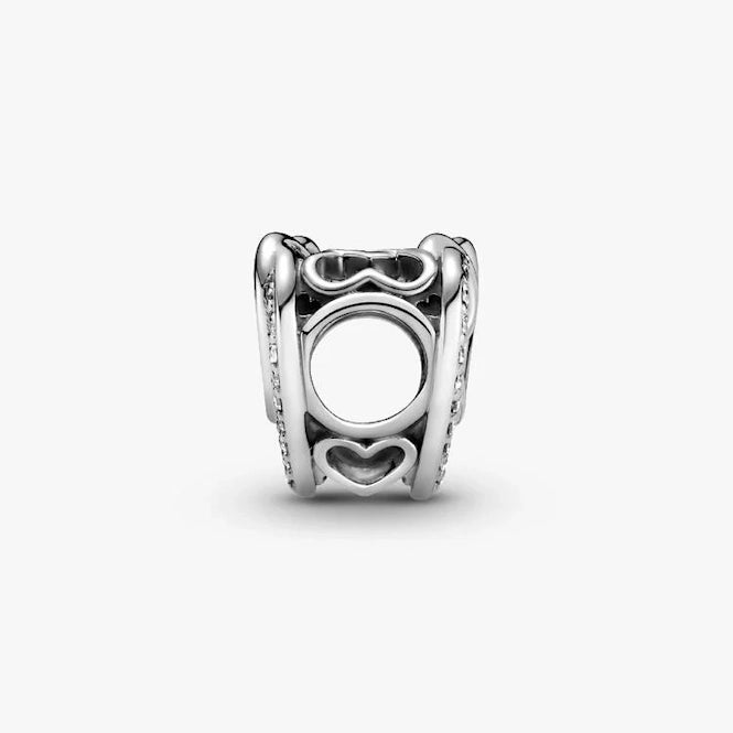 Sparkling Entwined Hearts Charms
