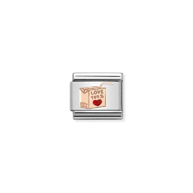Classic Rose Gold Brick Love Love & Hearts Charms