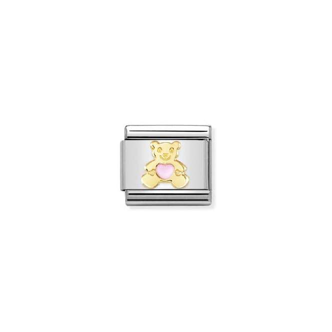 Classic Gold Pink Bear Animals Charms