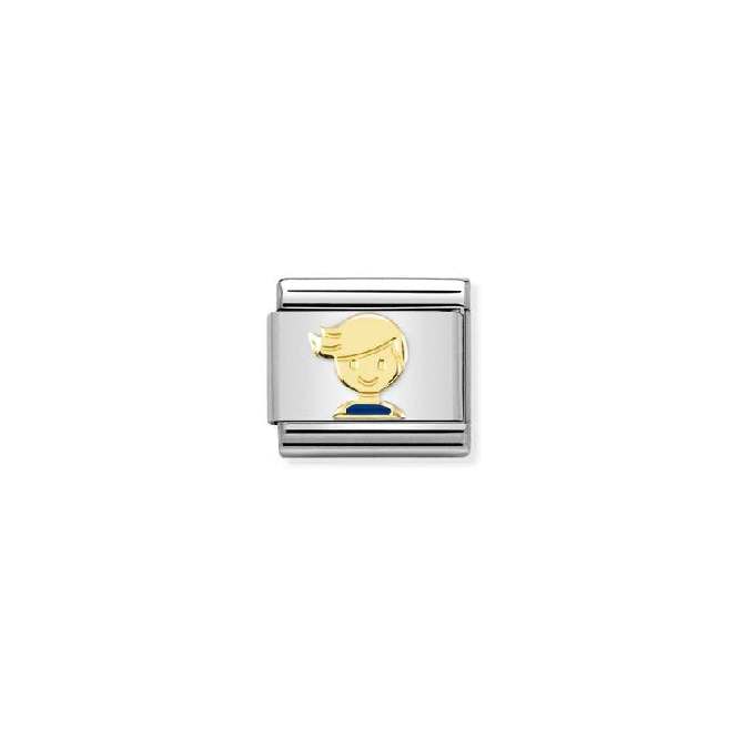 Classic Gold Light Blue Boy Friends & Family Charms