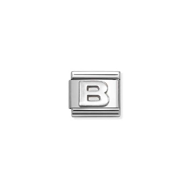 Classic Oxidised Silver B Letters & Numbers Charms