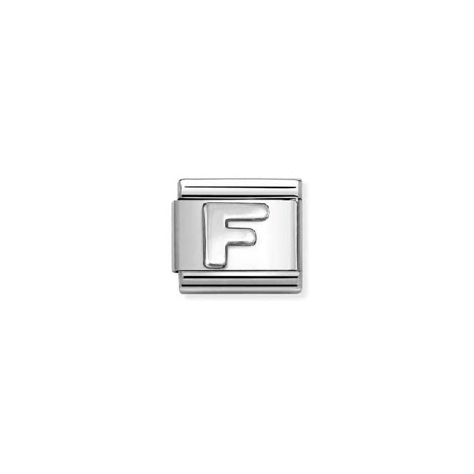 Classic Oxidised Silver F Letters & Numbers Charms