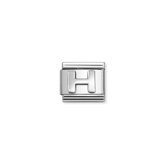Classic Oxidised Silver H Letters & Numbers Charms