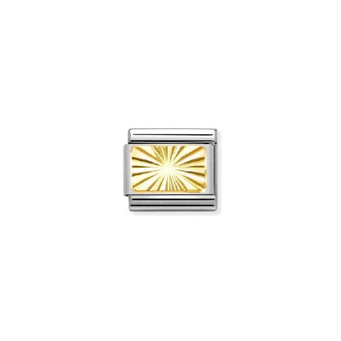 Classic Gold Diamond-Etched Plate Fashion & Fun Charms