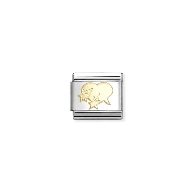 Classic Gold Comic Heart Love & Hearts Charms