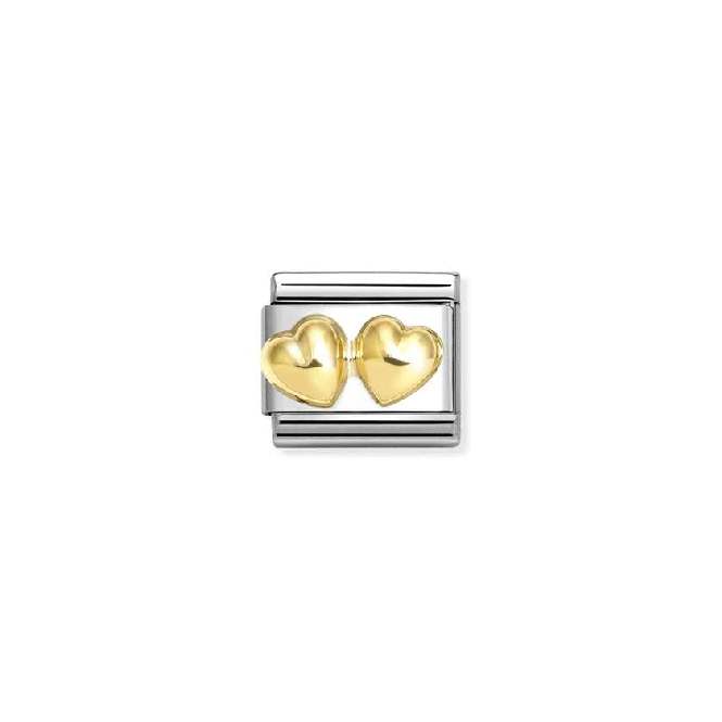 Classic Gold Double Rounded Hearts Love & Hearts Charms