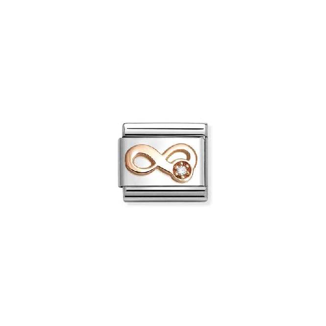 Classic Rose Gold CZ Infinity White Fairytale & Fantasy Charms