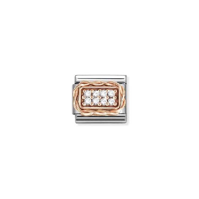 Classic Rose Gold and CZ Pave White Fairytale & Fantasy Charms