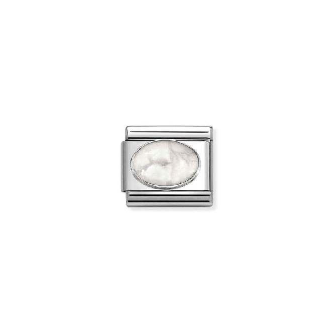 Nomination Classic Silver Howlite Mat Sparkly & Stones Charm