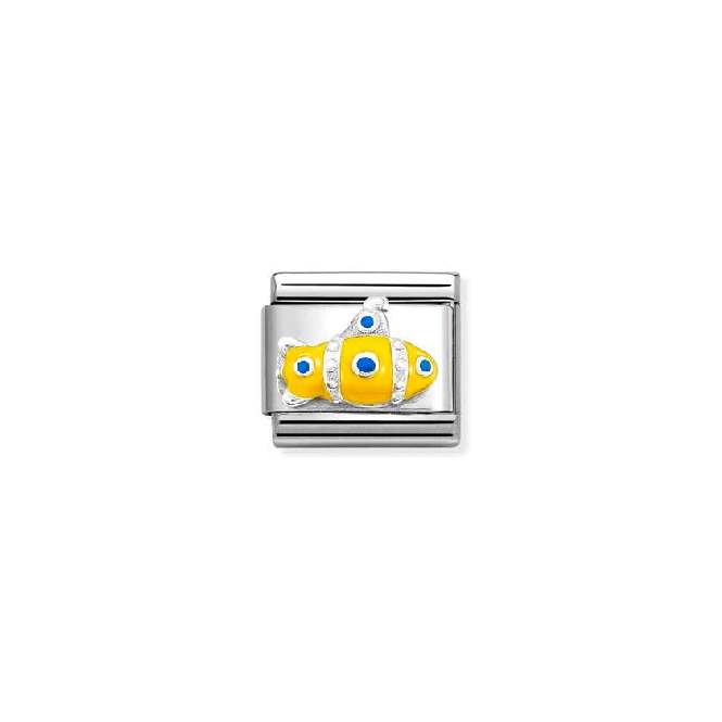 Nomination Classic Silver and Enamel Yellow Submarine Fashion & Fun Charm