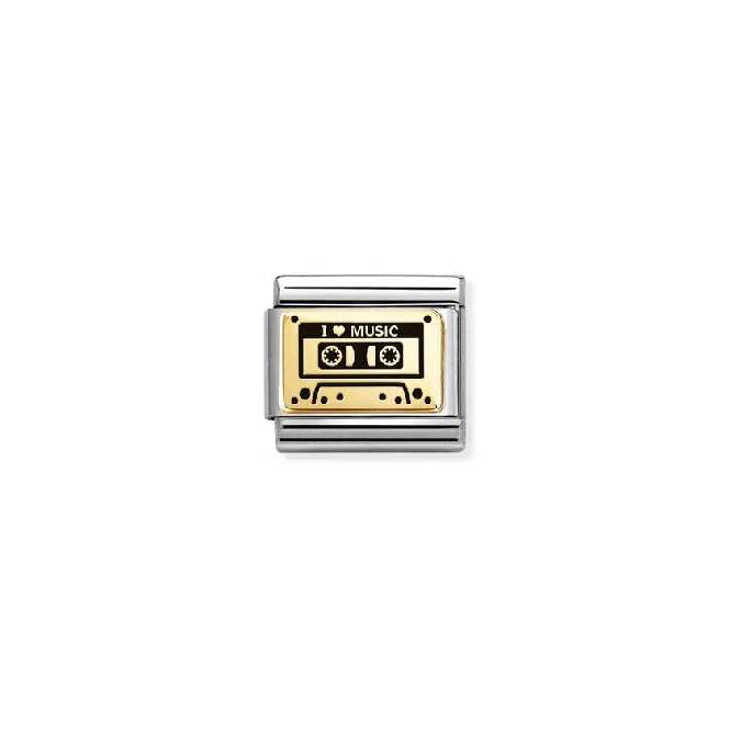 Classic Gold Audio Cassette Music Charms