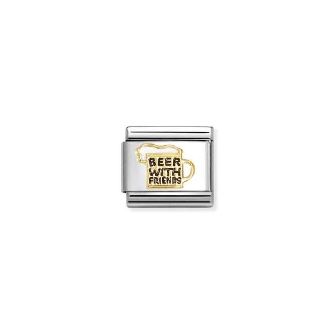 Classic Gold and Enamel Beer with Friends Fashion & Fun Charms