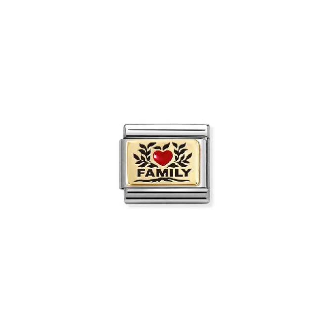 Classic Gold and Enamel Family Red Heart Friends & Family Charms