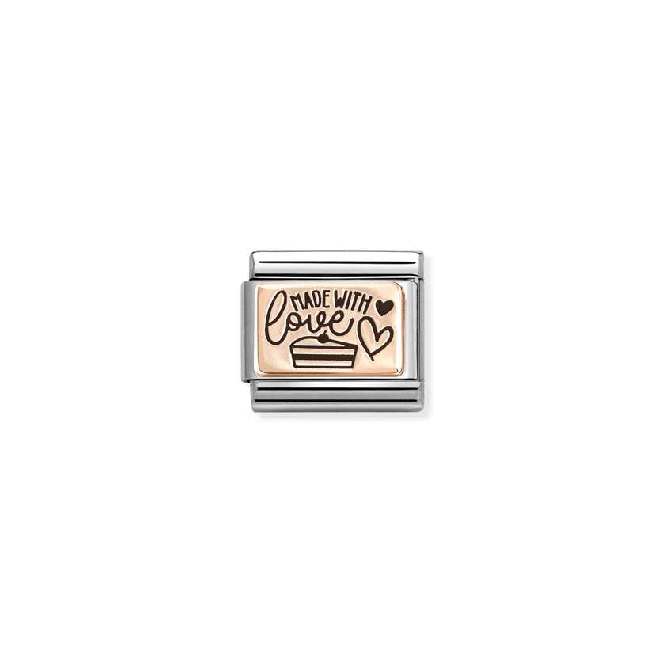Classic Rose Gold Made With Love Love & Hearts Charms