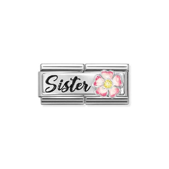 Classic Silver and CZ Sister with Flower Friends & Family Charms
