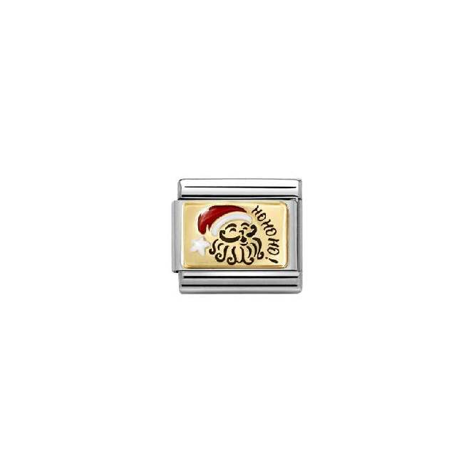 Classic Gold and Enamel Santa Claus Red Hat Christmas Charms