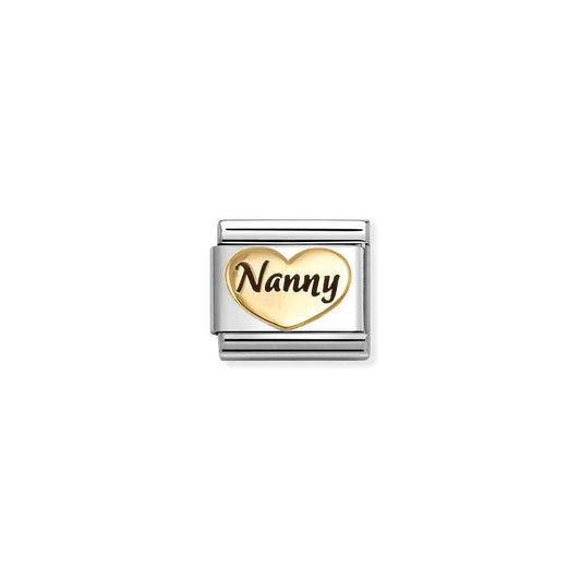 Nomination Classic Gold and Enamel Nanny Heart Friends & Family Charm