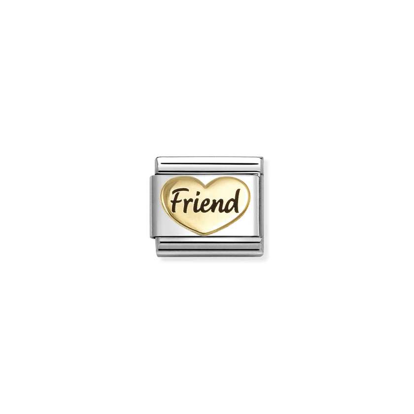 Classic Gold and Enamel Friends Heart Friends & Family Charms
