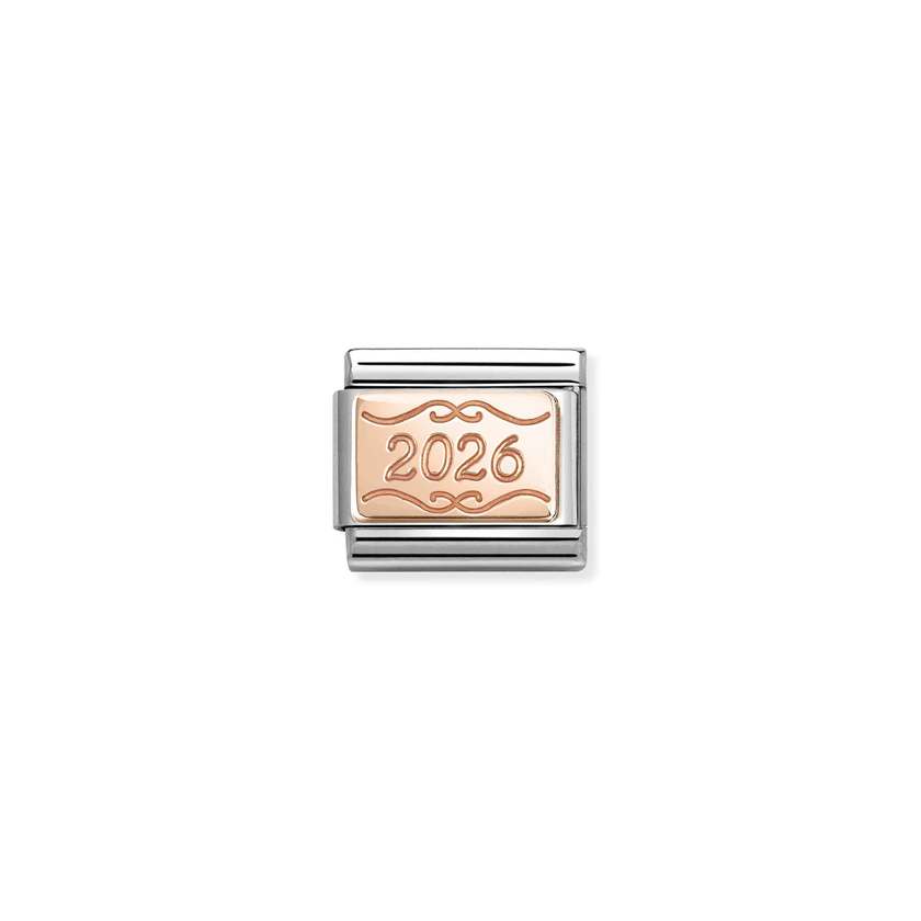 Classic Rose Gold 2026 Plate Graduation Charms