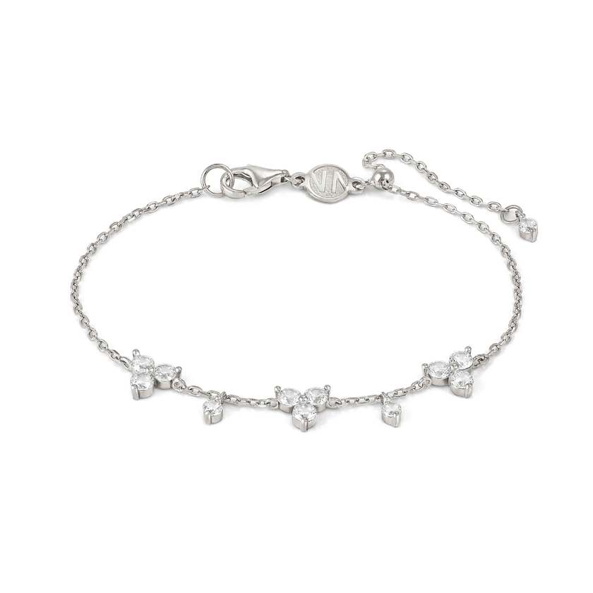 Life Bouquet Rhodium Bracelet in Silver with CZ