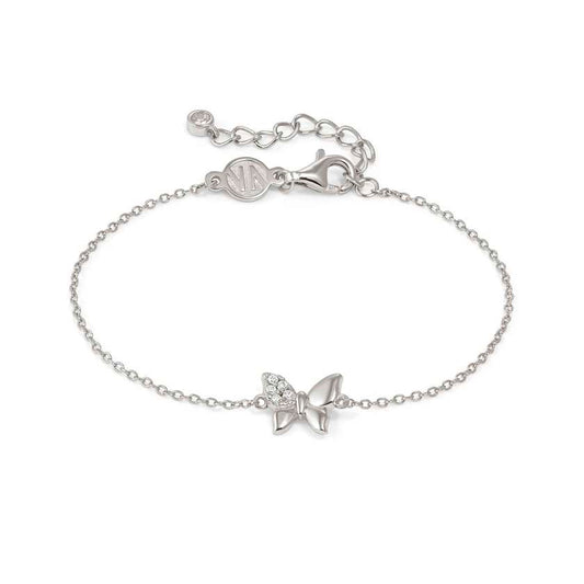 Nomination Petit Sparkle Butterfly Bracelet in Silver with CZ