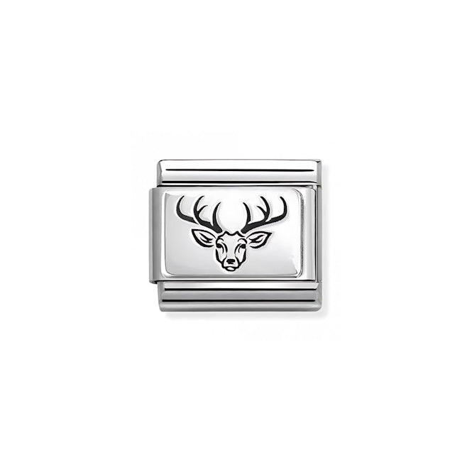Classic Silver Stag's Head Animal Charms
