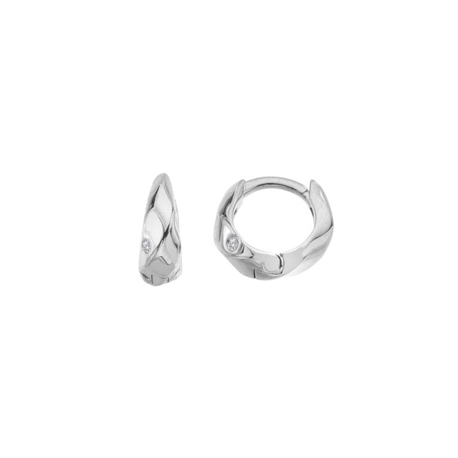 Silver Ridge Huggie Earrings