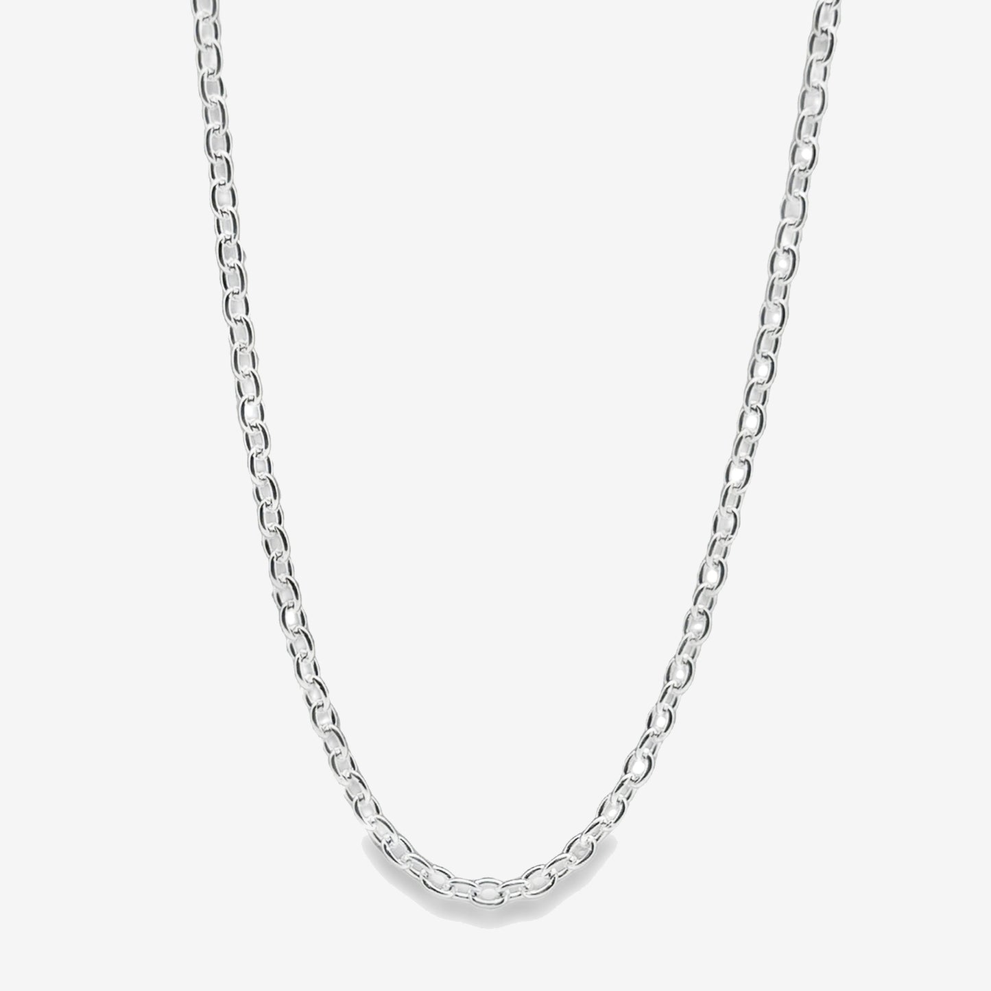 Silver Classic Chain Necklace, 85cm