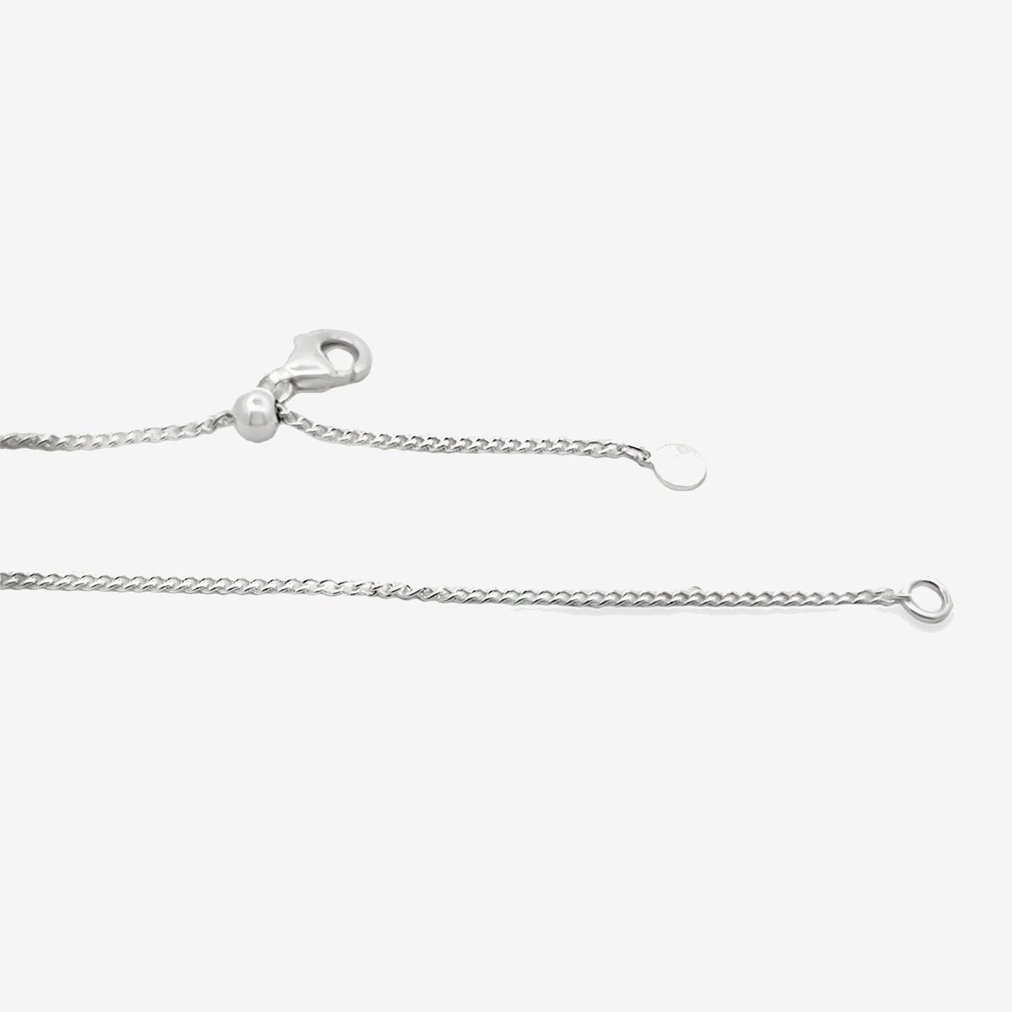 Silver Slider Chain Necklace, 60cm