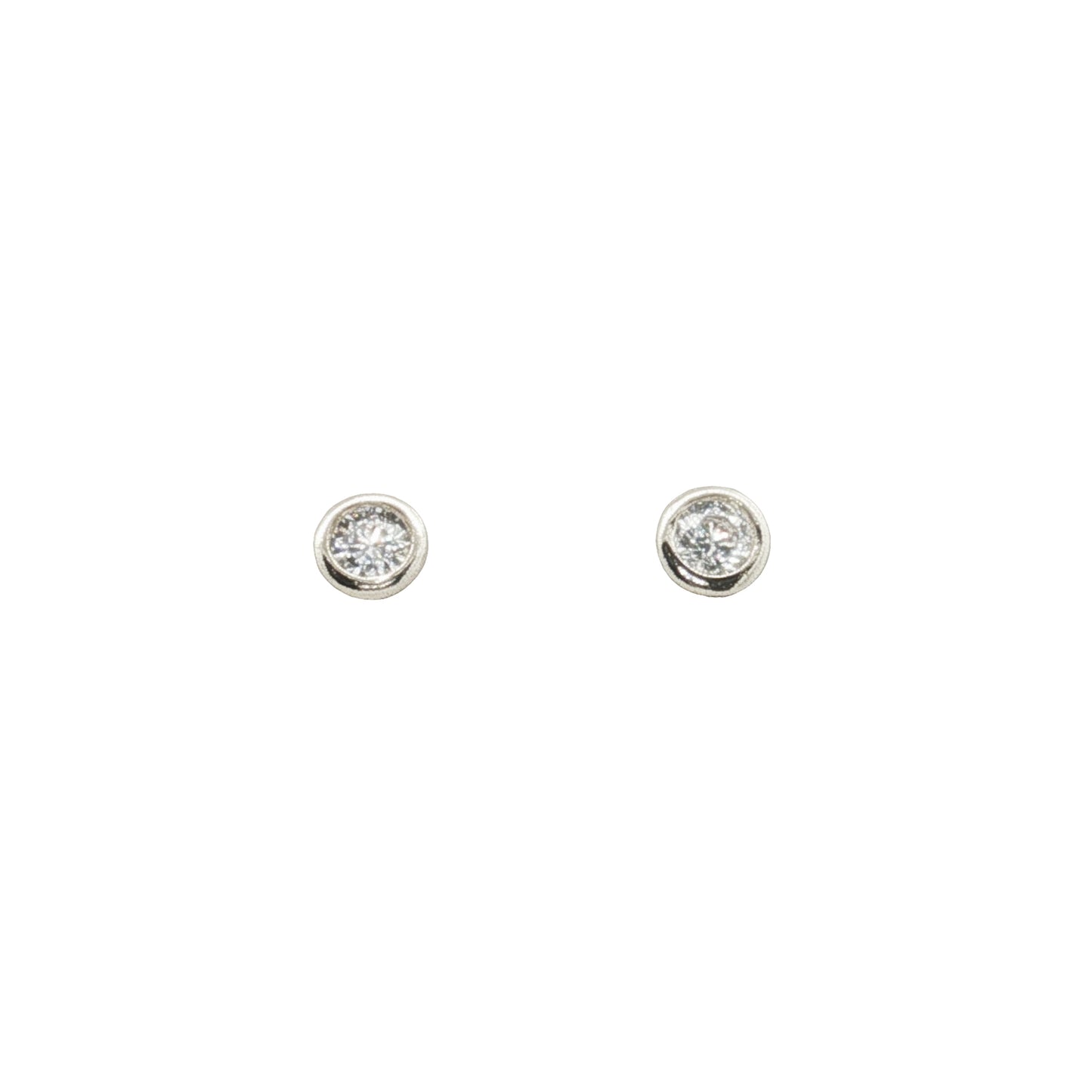 Grace & Co Gold Tiny CZ Stud Earrings