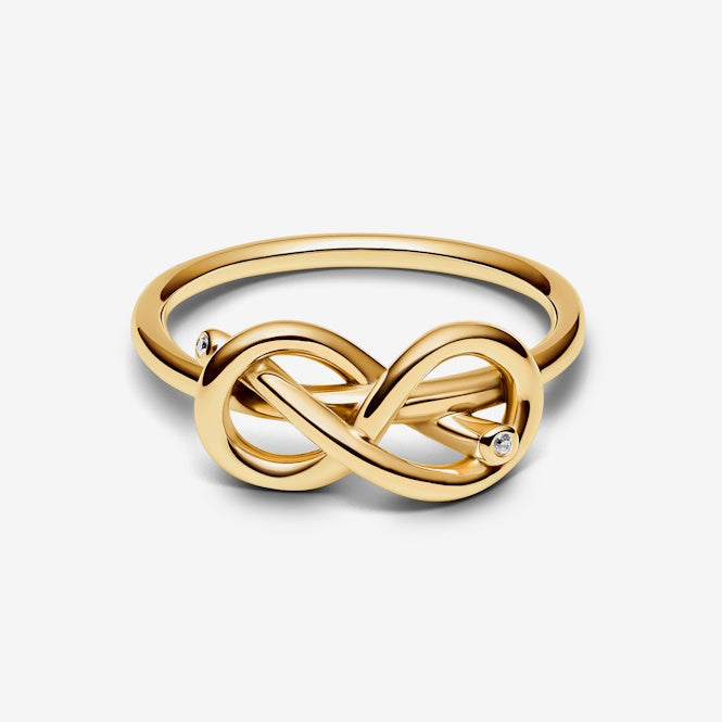 Gold Infinity Knot Ring, Size 54