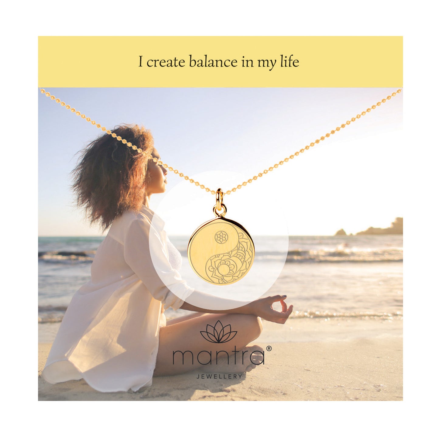 Balance Disc Necklace in Gold